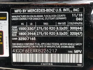 2019 Mercedes-Benz GLS with VIN 4JGDF6EEXKB226217, listed as a Copart auction lot 41643993 with 47,422 mi miles. Bid and sale history available at carsss.com. Image 13.