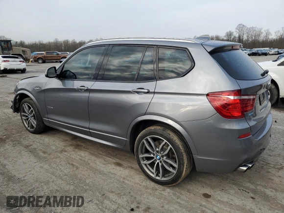 2017 BMW X3 xDrive35i with VIN 5UXWX7C58H0U40354, listed as a Copart auction lot 52769395 with 67,047 mi miles and Salvage Title. Bid and sale history available at DreamBid. Image 2.