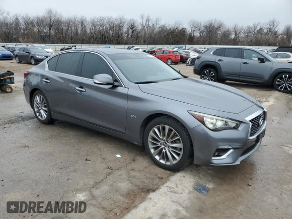 2018 Infiniti Q50 Luxe with VIN JN1EV7AP4JM367007, listed as a Copart auction lot 43413255 with 90,694 mi miles and Salvage title. Bid and sale history available at DreamBid. Image 4.