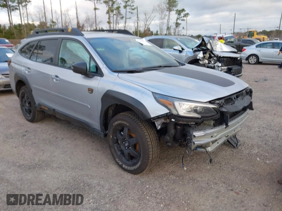 2025 Subaru Outback Wilderness with VIN 4S4BTGUD5S3134960, listed as a IAAI auction lot 41363592 with 4,165 mi miles. Bid and sale history available at carsss.com. Image 1.