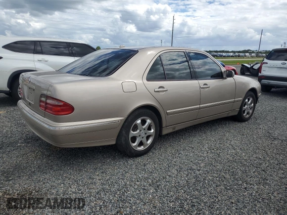 2002 Mercedes-Benz E-Class with VIN WDBJF65J82B397776, listed as a Copart auction lot 73745144 with 0 mi miles and Salvage Title. Bid and sale history available at carsss.com. Image 3.