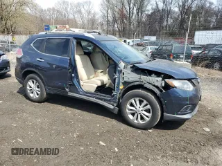 2016 Nissan Rogue SV with VIN KNMAT2MVXGP667494, listed as a Copart auction lot 50709485 with 70,187 mi miles and Salvage Title. Bid and sale history available at carsss.com. Image 4.