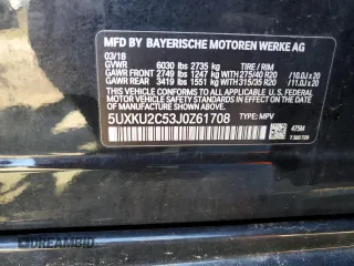 2018 BMW X6 xDrive35i with VIN 5UXKU2C53J0Z61708, listed as a Copart auction lot 68204043 with 41,396 mi miles. Bid and sale history available at carsss.com. Image 12.