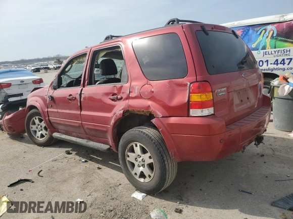 2005 Ford Escape Limited with VIN 1FMCU04145KA37838, listed as a Copart auction lot 52081585 with Not provided miles and Salvage title. Bid and sale history available at DreamBid. Image 2.