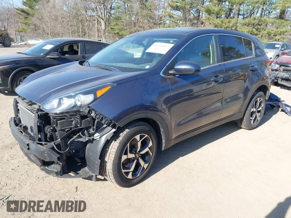 2020 Kia Sportage LX with VIN KNDPM3AC1L7791857, listed as a IAAI auction lot 41793637 with 81,182 mi miles. Bid and sale history available at carsss.com. Image 2.