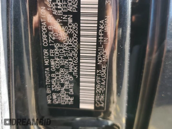 2006 Scion xA z VIN JTKKT624565009235, wystawiony jako Copart lot #75288984 z przebiegiem 198 752 mil mil oraz Szkoda całkowita • Salvage title. Historia ofert i sprzedaży dostępna na DreamBid. Obrazek 14.