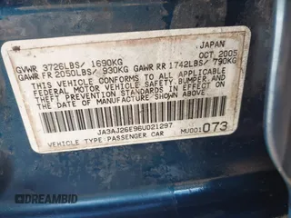 2006 Mitsubishi Lancer ES with VIN JA3AJ26E96U021297, listed as a IAAI auction lot 41462034 with 221,375 mi miles. Bid and sale history available at carsss.com. Image 9.