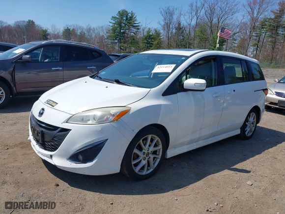 2013 Mazda Mazda5 Grand Touring with VIN JM1CW2DL7D0157980, listed as a IAAI auction lot 42114014 with 201,562 mi miles. Bid and sale history available at carsss.com. Image 2.