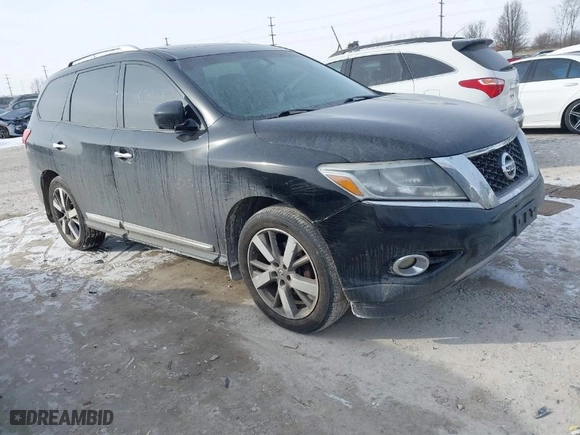 2014 Nissan Pathfinder SV with VIN 5N1AR2MM1EC702655, listed as a IAAI auction lot 41421438 with 178,030 mi miles. Bid and sale history available at carsss.com. Image 1.