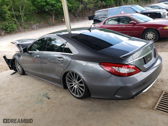 2018 Mercedes-Benz CLS-Class CLS 550 with VIN WDDLJ7DB8JA205632, listed as a Copart auction lot 54683234 with 93,950 mi miles. Bid and sale history available at carsss.com. Image 2.