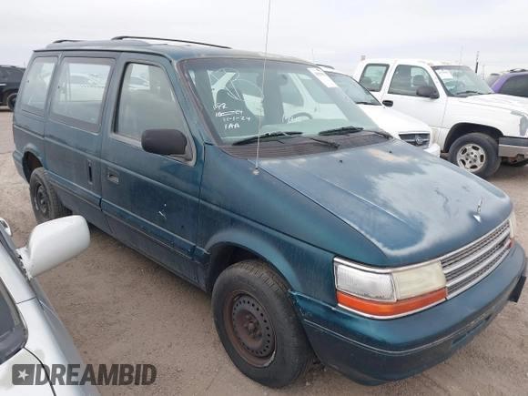 1994 Plymouth Voyager z VIN 2P4GH2531RR744369, wystawiony jako IAAI lot #41518275 z przebiegiem 169 490 mil mil oraz . Historia ofert i sprzedaży dostępna na DreamBid. Obrazek 1.