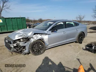 2020 Audi A5 Sportback Premium with VIN WAUANCF54LA006471, listed as a Copart auction lot 47631645 with 0 mi miles and Salvage Title. Bid and sale history available at carsss.com. Image 1.
