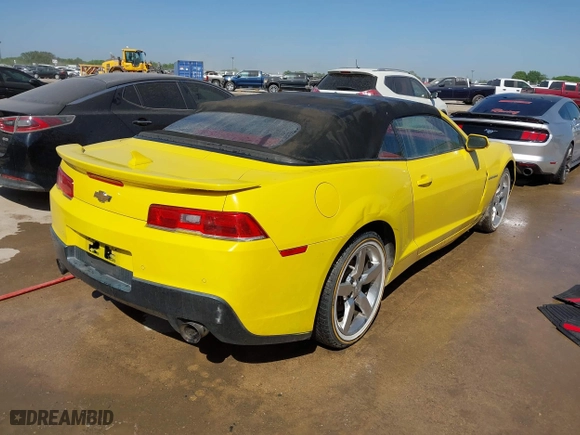 2014 Chevrolet Camaro LT with VIN 2G1FB3D36E9312209, listed as a IAAI auction lot 41907491 with 158,077 mi miles. Bid and sale history available at carsss.com. Image 4.