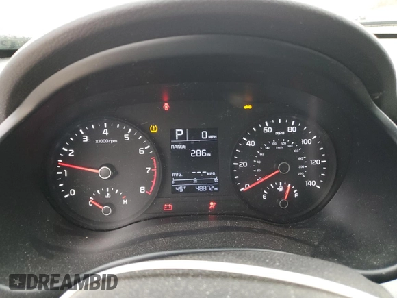 2019 Kia Rio S with VIN 3KPA24AB0KE214132, listed as a Copart auction lot 49580575 with 48,872 mi miles and Salvage Title. Bid and sale history available at DreamBid. Image 9.