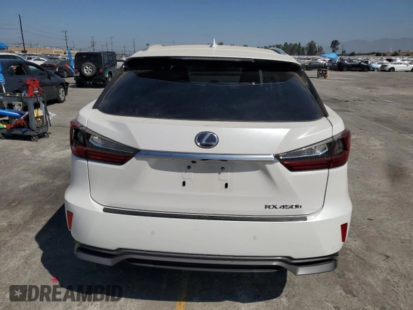 2018 Lexus RX 450h with VIN 2T2BGMCA3JC027017, listed as a Copart auction lot 59182395 with 26,937 mi miles and Salvage title. Bid and sale history available at DreamBid. Image 6.
