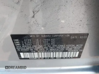 2023 Subaru Impreza Special Sports with VIN 4S3GKAL63P3605007, listed as a IAAI auction lot 42491597 with 19,229 mi miles and . Bid and sale history available at DreamBid. Image 9.