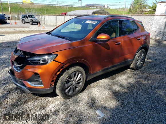 2022 Buick Encore GX Essence with VIN KL4MMFSL6NB067272, listed as a Copart auction lot 46257675 with 22,115 mi miles and Salvage title. Bid and sale history available at DreamBid. Image 1.