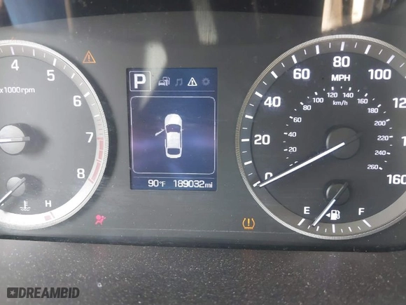 2016 Hyundai Sonata 2.4L SE with VIN 5NPE24AF1GH365732, listed as a IAAI auction lot 40237466 with 189,032 mi miles. Bid and sale history available at carsss.com. Image 7.