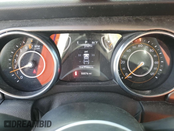 2019 Jeep Wrangler Unlimited Sport with VIN 1C4HJXDG6KW690966, listed as a Copart auction lot 62450355 with 55,576 mi miles and Salvage title. Bid and sale history available at DreamBid. Image 9.