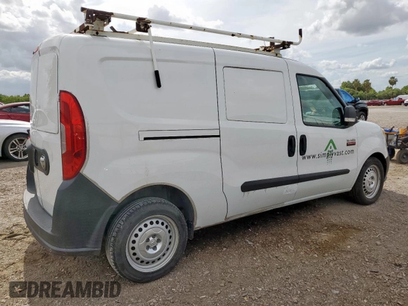2017 Ram ProMaster City Cargo Tradesman with VIN ZFBERFAB5H6E84440, listed as a Copart auction lot 61678875 with 113,828 mi miles and Salvage title. Bid and sale history available at DreamBid. Image 3.