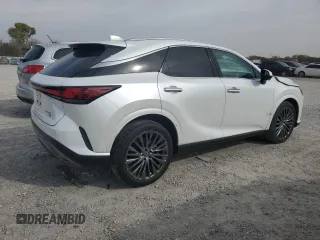 2024 Lexus RX with VIN 2T2BAMCA8RC039791, listed as a Copart auction lot 77801934 with 26,377 mi miles and Salvage Title. Bid and sale history available at carsss.com. Image 3.