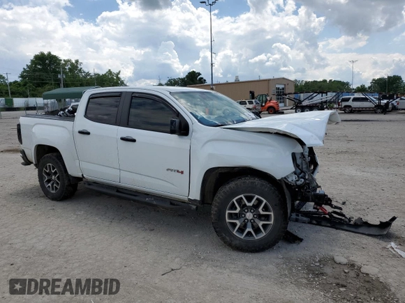 2021 GMC Canyon 4WD AT4 z VIN 1GTG6FEN9M1147406, wystawiony jako Copart lot #55454634 z przebiegiem 82 898 mil mil oraz Szkody całkowita. Historia ofert i sprzedaży dostępna na DreamBid. Obrazek 4.