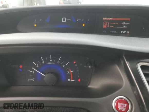 2015 Honda Civic Sedan SE with VIN 2HGFB2F74FH004403, listed as a Copart auction lot 46872685 with 210,960 mi miles and Salvage Title. Bid and sale history available at carsss.com. Image 9.