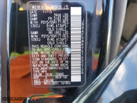 2016 Nissan Juke S with VIN JN8AF5MR9GT602708, listed as a Copart auction lot 85548514 with 141,623 mi miles and Salvage Title. Bid and sale history available at carsss.com. Image 12.