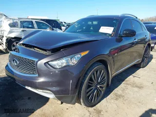 2017 Infiniti QX70 with VIN JN8CS1MU9HM140437, listed as a IAAI auction lot 41270542 with 72,312 mi miles. Bid and sale history available at carsss.com. Image 17.