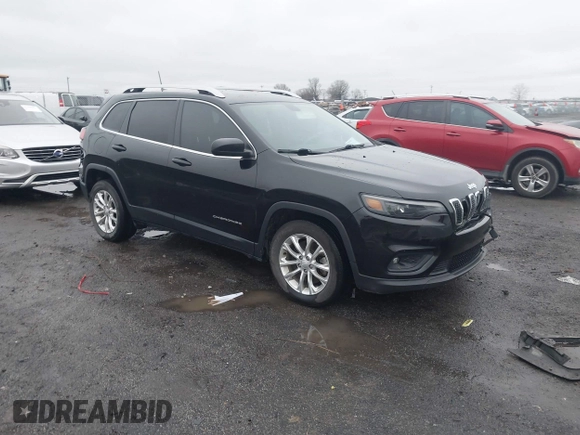 2019 Jeep Cherokee Latitude with VIN 1C4PJLCB1KD339906, listed as a IAAI auction lot 41539248 with 123,243 mi miles and . Bid and sale history available at carsss.com. Image 1.