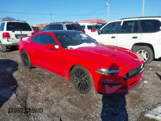 2019 Ford Mustang GT with VIN 1FA6P8CF3K5106619, listed as a IAAI auction lot 41623753 with 74,991 mi miles. Bid and sale history available at carsss.com. Image 1.