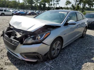 2017 Hyundai Sonata Hybrid Limited with VIN KMHE34L1XHA054805, listed as a Copart auction lot 63277533 with 117,229 mi miles. Bid and sale history available at carsss.com. Image 1.