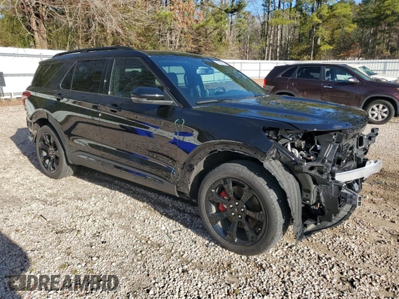 2023 Ford Explorer ST with VIN 1FM5K8GC6PGC39659, listed as a Copart auction lot 46450355 with 28,402 mi miles and Salvage Title. Bid and sale history available at carsss.com. Image 4.