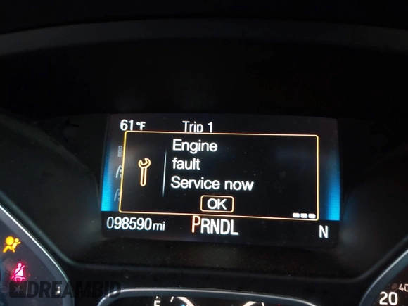 2015 Ford Focus SE with VIN 1FADP3K22FL282457, listed as a IAAI auction lot 41872989 with 98,590 mi miles. Bid and sale history available at carsss.com. Image 17.