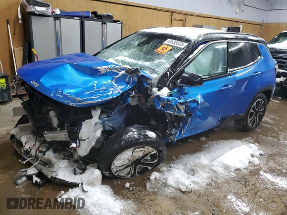 2022 Jeep Compass High Altitude with VIN 3C4NJDCB4NT154860, listed as a Copart auction lot 43638535 with Not Provided miles and Clean Title. Bid and sale history available at DreamBid. Image 1.