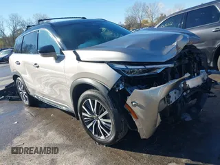 2023 Infiniti QX60 Autograph z VIN 5N1DL1HUXPC368177, wystawiony jako IAAI lot #40849439 z przebiegiem 19 396 mil mil oraz . Historia ofert i sprzedaży dostępna na DreamBid. Obrazek 1.