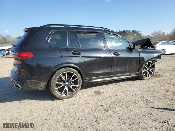 2019 BMW X7 xDrive50i with VIN 5UXCX4C52KLS35720, listed as a Copart auction lot 43940905 with 0 mi miles and Salvage Title. Bid and sale history available at carsss.com. Image 3.