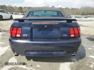 2003 Ford Mustang GT Deluxe with VIN 1FAFP45X23F332063, listed as a Copart auction lot 47384245 with 168,656 mi miles and Salvage Title. Bid and sale history available at carsss.com. Image 6.