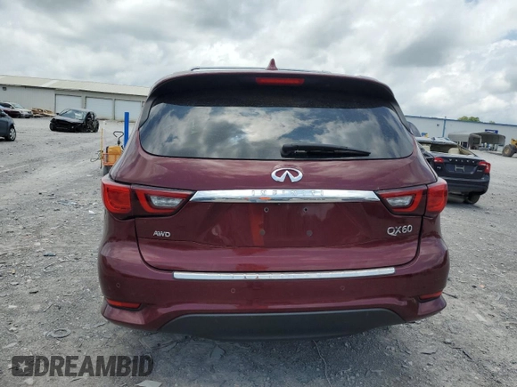 2020 Infiniti QX60 Luxe with VIN 5N1DL0MM5LC501051, listed as a Copart auction lot 61368415 with 91,558 mi miles and Salvage title. Bid and sale history available at DreamBid. Image 6.