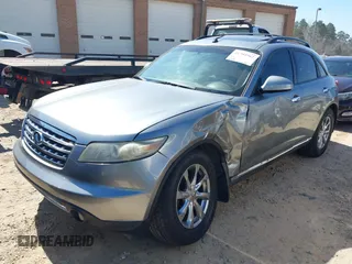 2007 Infiniti FX35 with VIN JNRAS08W47X209623, listed as a IAAI auction lot 41784962 with 196,589 mi miles. Bid and sale history available at carsss.com. Image 2.