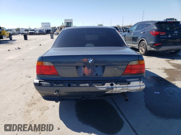 1999 BMW 7 Series 740il with VIN WBAGH8335XDP05338, listed as a Copart auction lot 89114855 with 156,049 mi miles and Salvage Title. Bid and sale history available at carsss.com. Image 6.