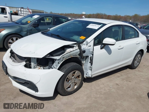 2015 Honda Civic Sedan LX with VIN 19XFB2F50FE238935, listed as a IAAI auction lot 42045674 with 56,553 mi miles. Bid and sale history available at carsss.com. Image 18.
