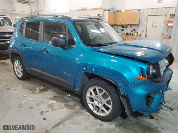 2021 Jeep Renegade Sport with VIN ZACNJCABXMPM47937, listed as a Copart auction lot 82043474 with NaN miles and Salvage Title. Bid and sale history available at carsss.com. Image 4.