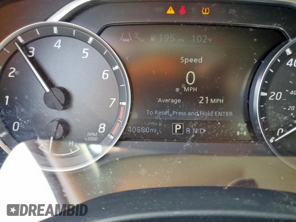 2022 Nissan Frontier Pro-4X with VIN 1N6ED1EK4NN627379, listed as a Copart auction lot 59880425 with 40,580 mi miles and Salvage title. Bid and sale history available at DreamBid. Image 9.