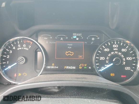 2018 Ford F-150 XL with VIN 1FTEW1C50JKD41485, listed as a Copart auction lot 55153695 with 99,193 mi miles and Salvage title. Bid and sale history available at DreamBid. Image 9.
