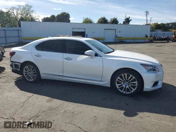 2017 Lexus LS 460 with VIN JTHBL5EF1H5144471, listed as a Copart auction lot 55804125 with 63,556 mi miles and Salvage title. Bid and sale history available at DreamBid. Image 4.