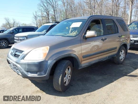 2002 Honda CR-V EX with VIN JHLRD78862C032843, listed as a IAAI auction lot 41906681 with 230,019 mi miles. Bid and sale history available at carsss.com. Image 2.