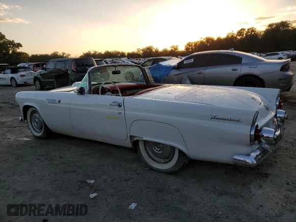 1955 Ford Thunderbird with VIN P5FH131649, listed as a Copart auction lot 78360154 with 35,746 mi miles and Salvage Title. Bid and sale history available at DreamBid. Image 2.