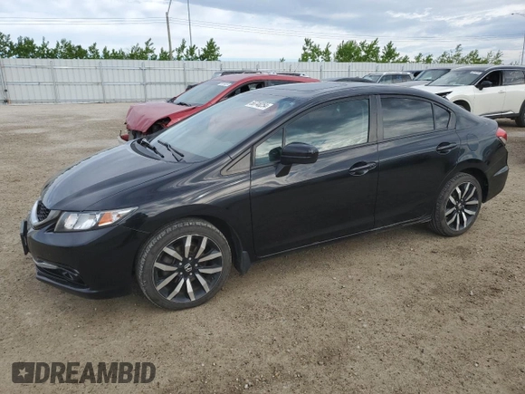 2015 Honda Civic Sedan SE with VIN 2HGFB2F74FH004403, listed as a Copart auction lot 46872685 with 210,960 mi miles and Salvage Title. Bid and sale history available at carsss.com. Image 1.