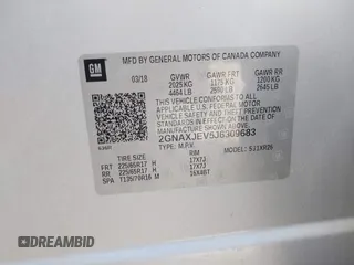 2018 Chevrolet Equinox LT z VIN 2GNAXJEV5J6309683, wystawiony jako IAAI lot #42238143 z przebiegiem 77 164 mil mil oraz . Historia ofert i sprzedaży dostępna na DreamBid. Obrazek 9.
